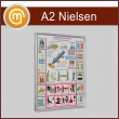 Багетная настенная рамка «Nielsen» А2 формата, книжная, матовое серебро